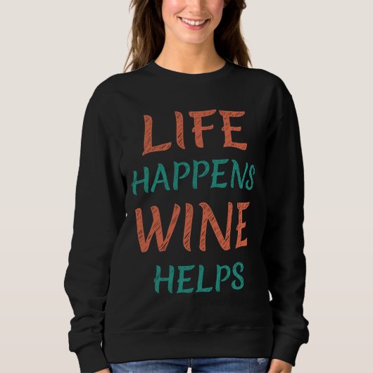 Sweatshirt Vin La Vie Aide Vin 1 (Devant)