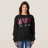 Sweatshirt Vin Peace Love (Devant entier)
