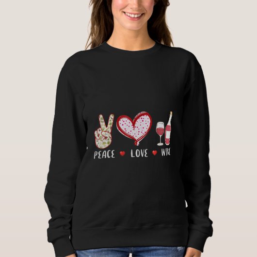 Sweatshirt Vin Peace Love (Devant)