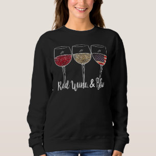 Sweatshirt Vin rouge & 4 juillet Bleu Vin Rouge Blanc Bleu Wi