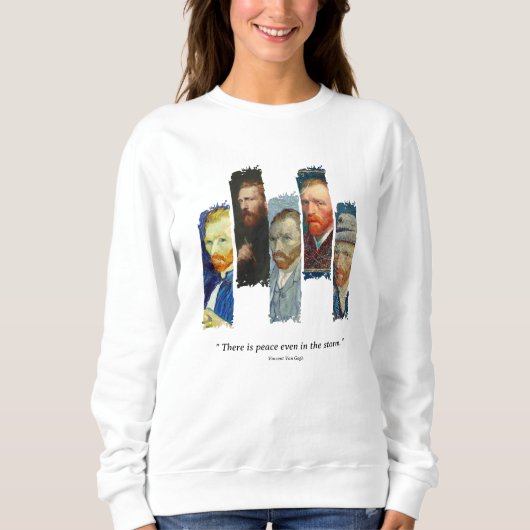 Sweatshirt Vincent Van Gogh portrait and qoute  (Devant)