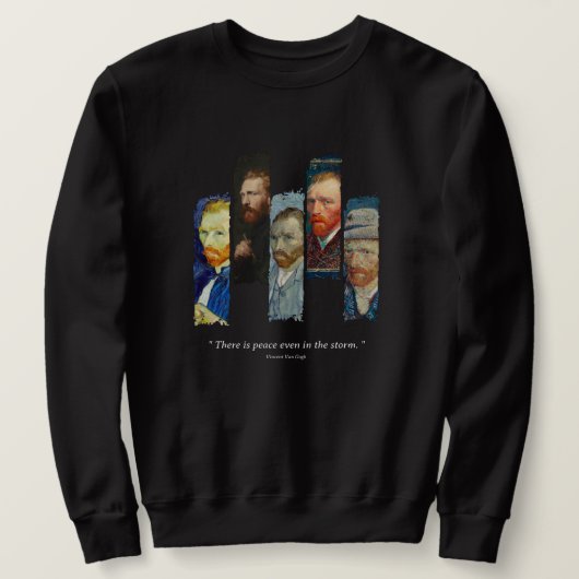 Sweatshirt Vincent Van Gogh portrait and qoute  (Design devant)