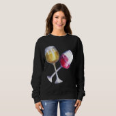 Sweatshirt Vins Rouge Et Blanc (Devant entier)