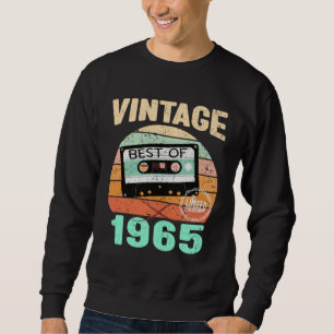 Sweatshirt Vintage 1965 Cassette Audio Vintage Meilleur de