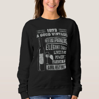 Sweatshirt Vintage 1973 Pour Hommes Anniversaire Vin