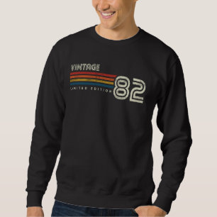 Sweatshirt Vintage 1982 Frappe thoracique Anniversaire