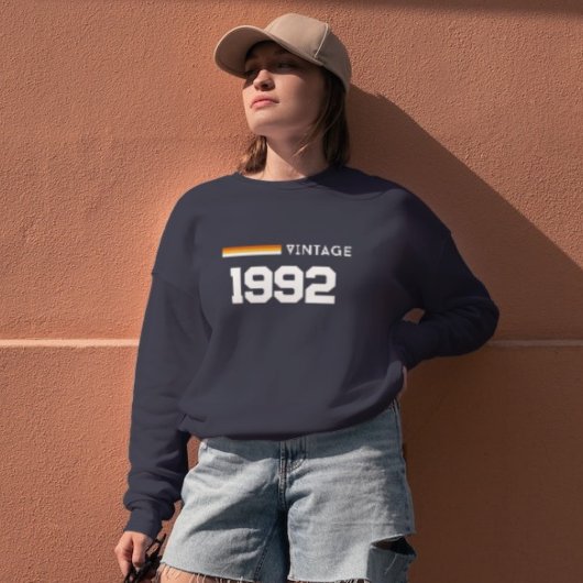 Sweatshirt Vintage 1992 21ème anniversaire, 30ème anniversair