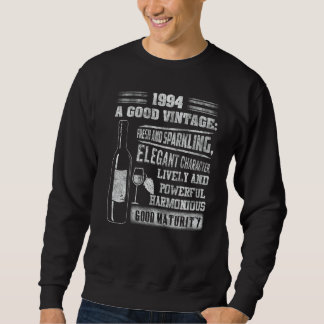 Sweatshirt Vintage 1994 Pour Hommes Anniversaire Vin