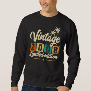 Sweatshirt Vintage 2008 2008 14e anniversaire 14 ans