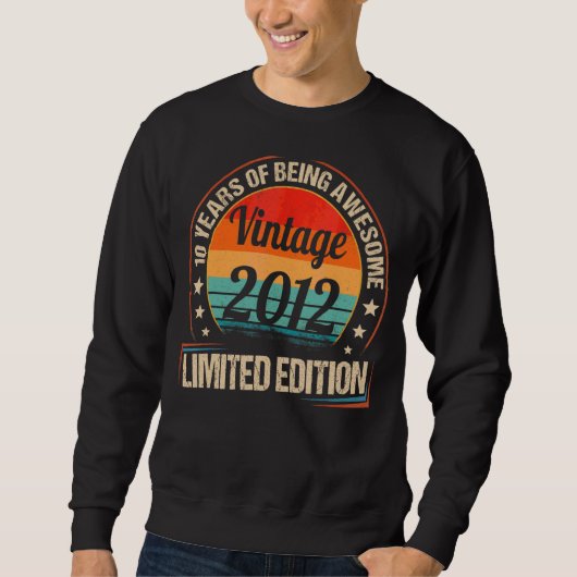 Sweatshirt Vintage 2012 10 Anniversaire Etrange (Devant)