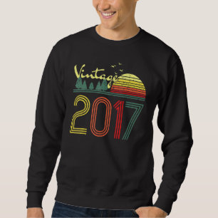 Sweatshirt Vintage 2017 Fabriqué En 2017 5E Anniversaire 5 An