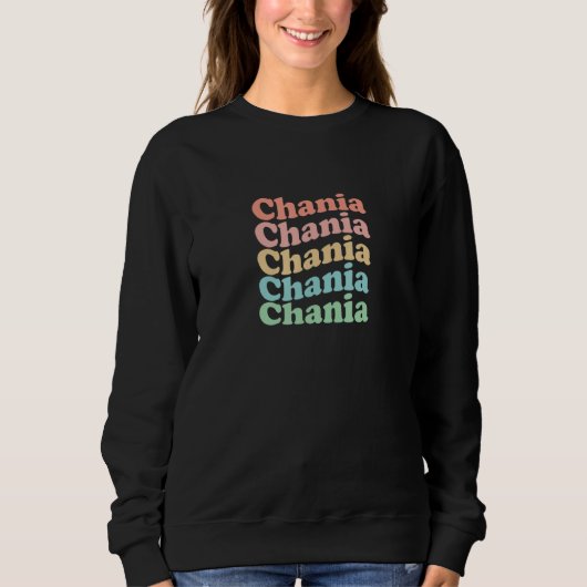 Sweatshirt Vintage 70's Greece Hippie City - Retro Chania (Devant)