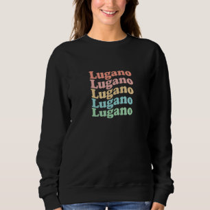 Sweatshirt Vintage 70's Suisse Ville Hippie - Rétro Lugan