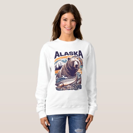 Sweatshirt Vintage Alaska (Devant entier)