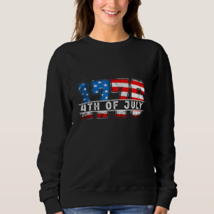 Sweatshirt Vintage Ancien Drapeau Américain Patriotique 1776