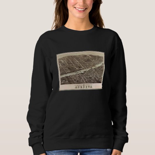 Sweatshirt Vintage Augusta ME Map  1878  (Devant)