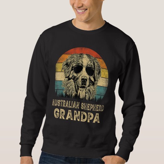 Sweatshirt Vintage Australian Shepherd Grandpa Dog  Father s  (Devant)