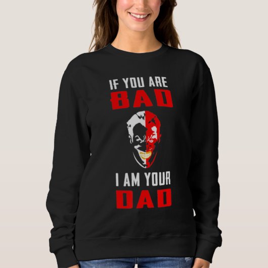 Sweatshirt Vintage Bad Papa Joker (Devant)