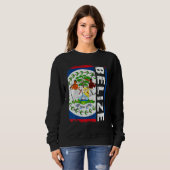 Sweatshirt Vintage Belizean Flag Belize Pride Roots Heritage (Devant entier)