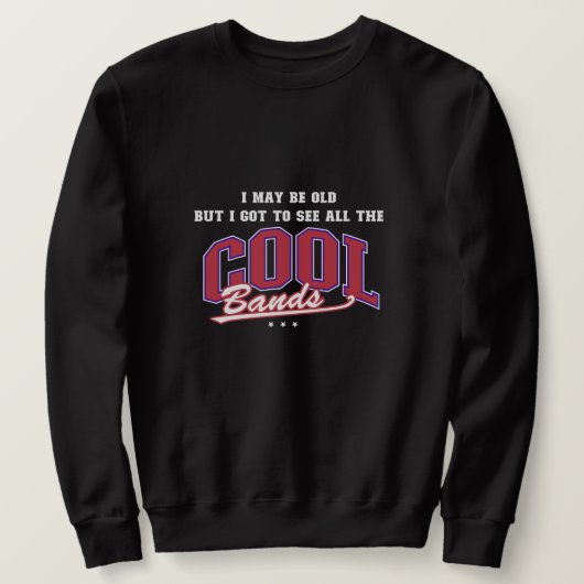 Sweatshirt vintage Black Band - Cadeau parfait (Design devant)