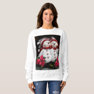 Sweatshirt Vintage Bonhomme de neige du Père Noël