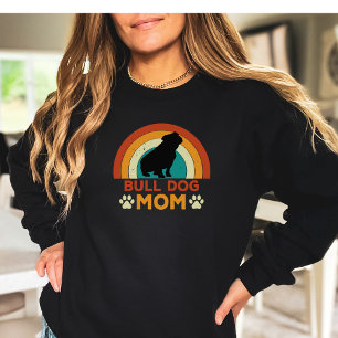 Sweatshirt Vintage Bull Dog Maman coucher de soleil