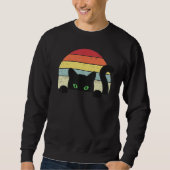 Sweatshirt Vintage Ca  Retro Kitten Cats (Devant)