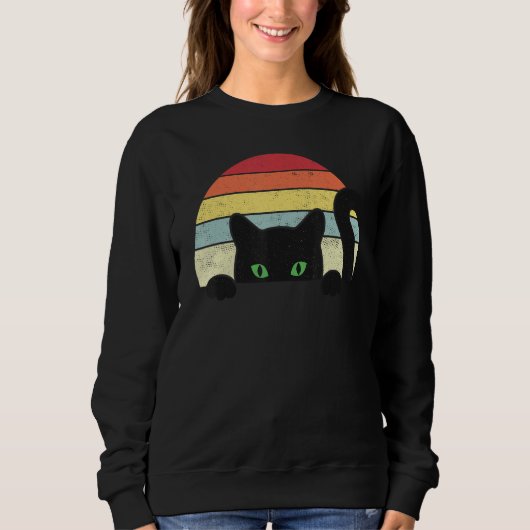 Sweatshirt Vintage Ca  Retro Kitten Cats (Devant)
