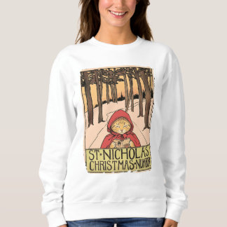 Sweatshirt Vintage Chat de Noël - St. Nicholas Magazine Paro