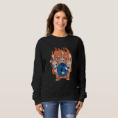 Sweatshirt Vintage Dabbing Bowling Ball (Devant entier)