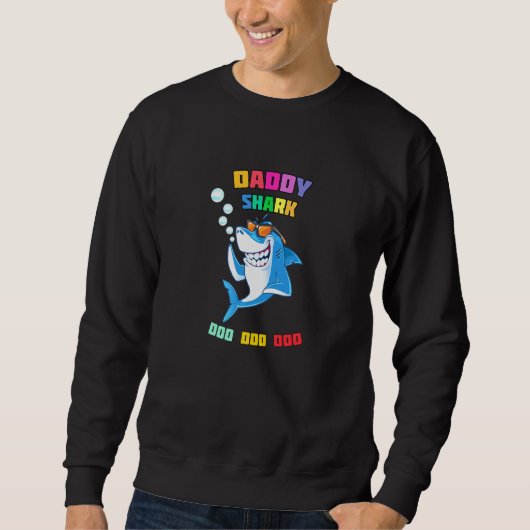 Sweatshirt Vintage Daddy Shark Doo Doo Doo Fun (Devant)