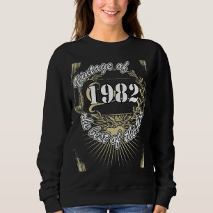 Sweatshirt Vintage De 1982 Anniversaire Dit Retro 40 Ans