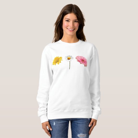 Sweatshirt vintage de fleur (Devant entier)