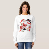 Sweatshirt vintage de vacances de bonhomme de (Devant entier)