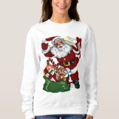 Sweatshirt vintage des vacances des femmes de Père (Devant)