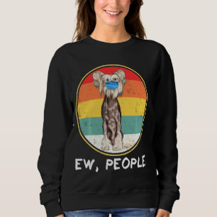 Sweatshirt Vintage Ew Personnes Chien Chasse Chinois Portant