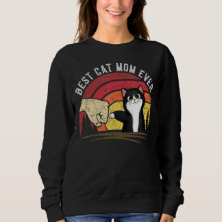 Sweatshirt Vintage Femme Chat Maman Fête des Mères 2022 Meill