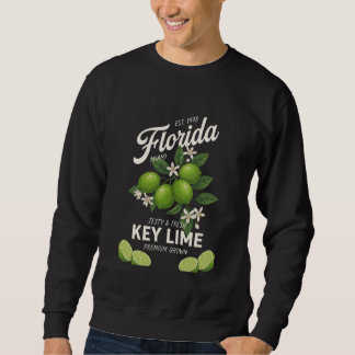 Sweatshirt Vintage Florida Key Lime Miami Botanical Fruit Art
