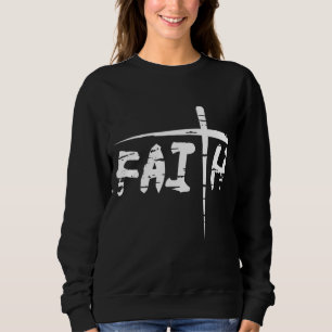 Sweatshirt Vintage foi chrétienne Croix Bassic