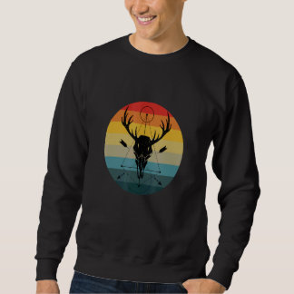 Sweatshirt Vintage Geometry Spirituality Dark Goth Deer Skull