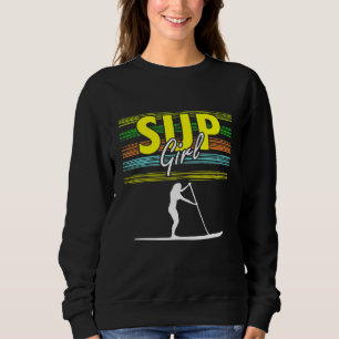 Sweatshirt Vintage Girls Sup Stand Up Paddling Surfer