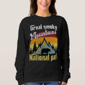 Sweatshirt Vintage Great Smoky Mountains Bear Mountains (Devant)