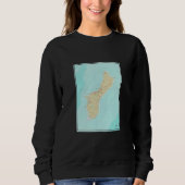 Sweatshirt Vintage Guam Map  1970  (Devant)