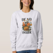 Sweatshirt Vintage Halloween Citrouille et Skul (Devant)
