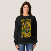 Sweatshirt Vintage Hawaiienne danseuse fille (Devant entier)