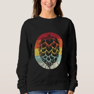 Sweatshirt Vintage Hops Retro Craft Bière Hop Leaf Party