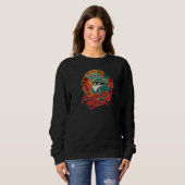 Sweatshirt Vintage Huntington Beach Surfing Van Hibiscus & Su (Devant entier)