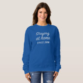 Sweatshirt Vintage Introvert bleu (Devant entier)