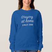 Sweatshirt Vintage Introvert bleu (Devant)