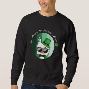 Sweatshirt Vintage Joyeux St Patrick's Day Lucky Funny Llama